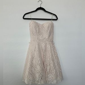 Speechless Strapless Beige Dress